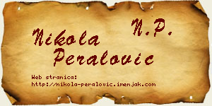 Nikola Peralović vizit kartica